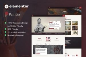 Paintra Creative Artist & Painter Elementor Pro Template Kit