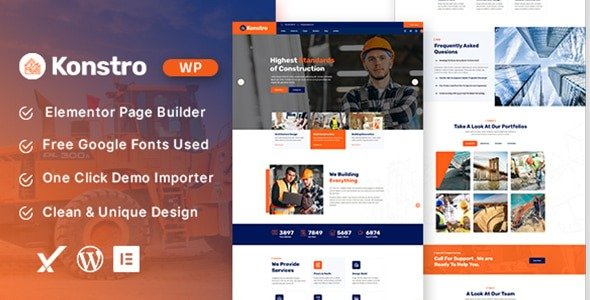 Konstro Construction WordPress Theme