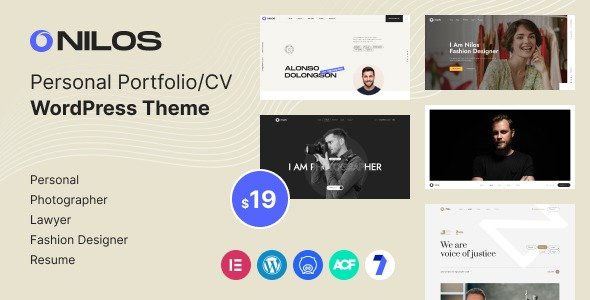 Nilos Personal Portfolio WordPress Theme