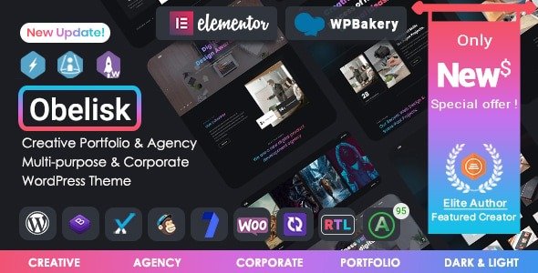 Obelisk Agency Portfolio & Creative WordPress Theme