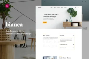 Bianca Architecture Agency & Interior Design Elementor Pro Template Kit