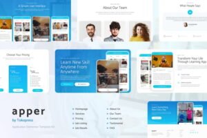 Apper Mobile App & SaaS Startup Elementor Template Kit