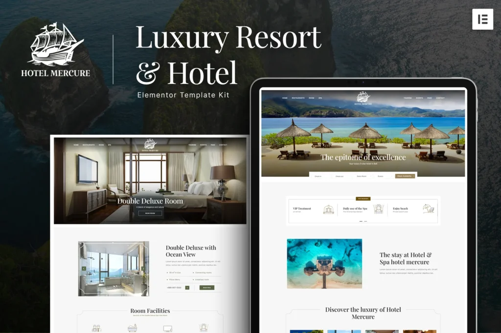 Hotel Mercure Luxury Resort & Hotel Elementor Template Kit