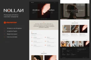 Nollan Photography & Portfolio Elementor Template Kit