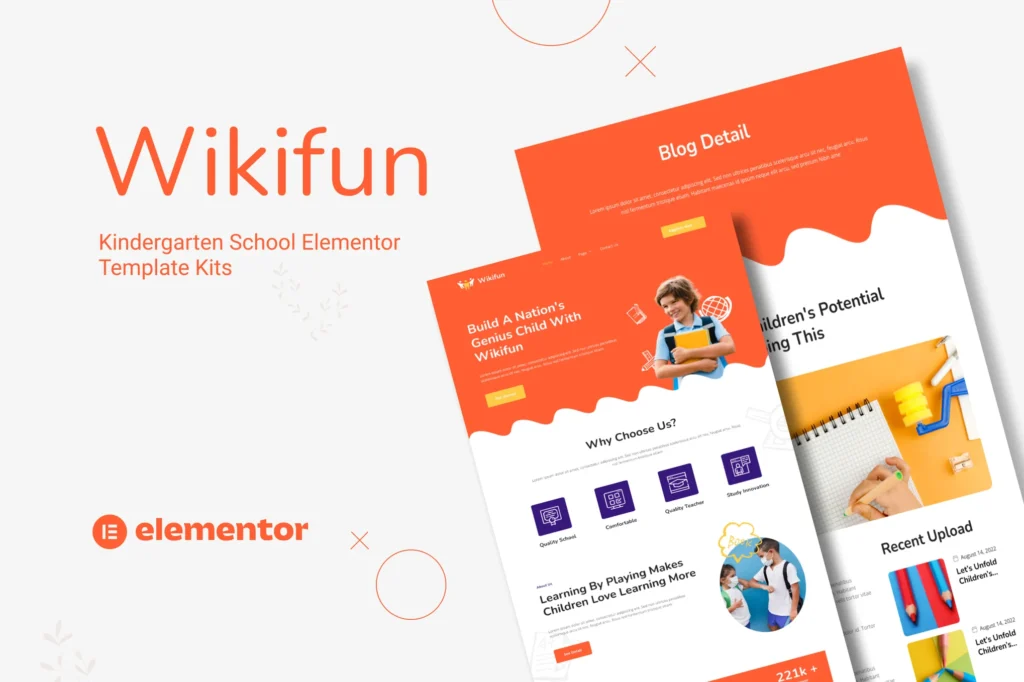 Wikifun Kindergarten School Elementor Template Kit