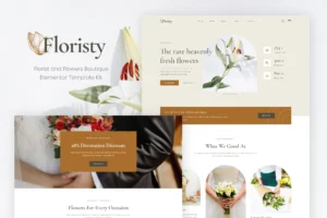 Floristy Florist & Flower Boutique Elementor Template Kit