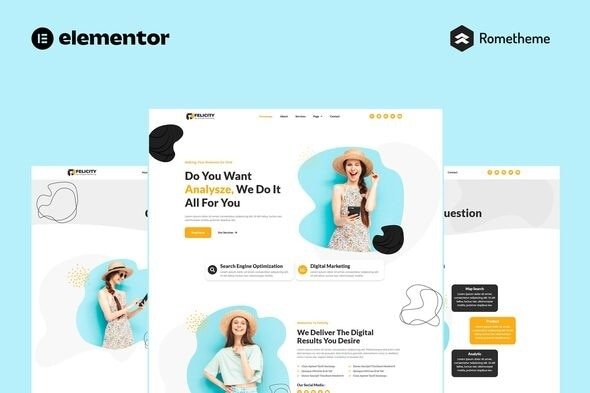 Felicity SEO & Digital Marketing Elementor Pro Full Site Template Kit