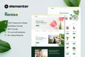 Florazo WooCommerce Florist & Flower Shop Elementor Template Kit