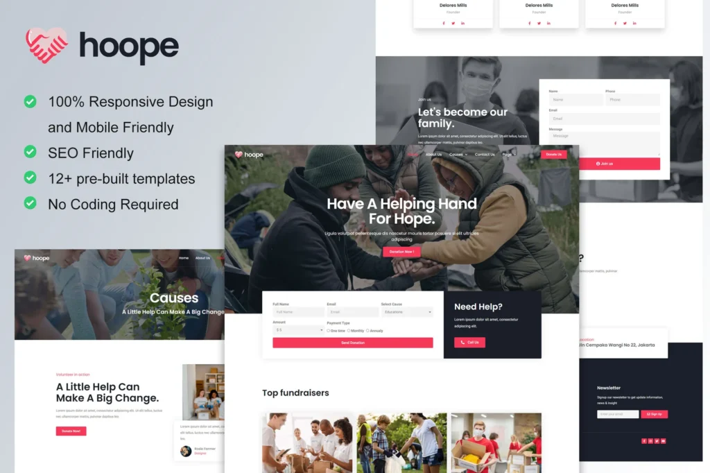 Hoope Charity & Donation Elementor Template Kit