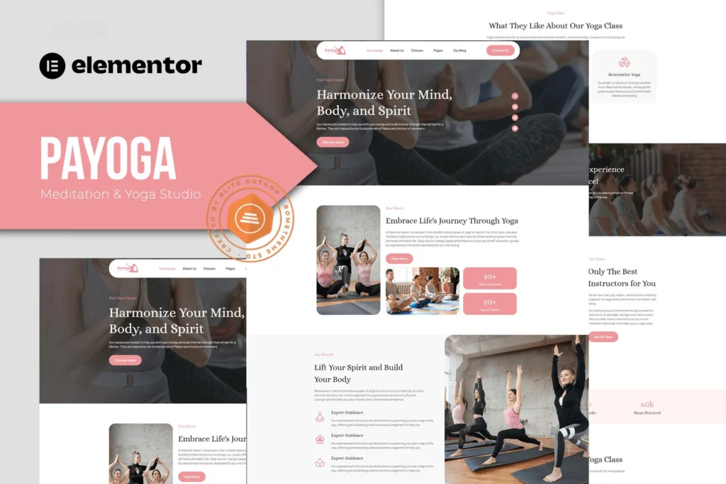 Payoga Meditation & Yoga Studio Elementor Template Kit