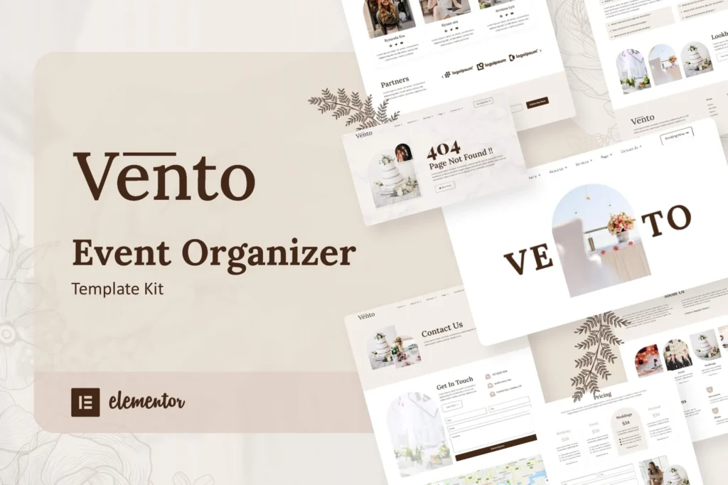 Vento Event Organizer Elementor Template Kit