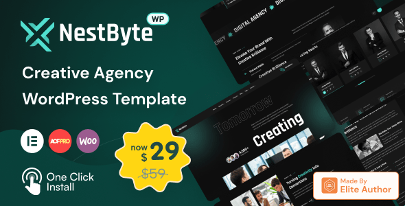 Nestbyte Creative Agency and Startup WordPress Theme