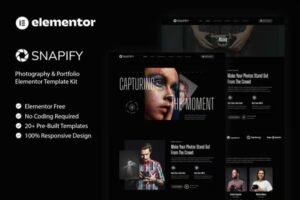 Snapify Photography & Portfolio Elementor Template Kit