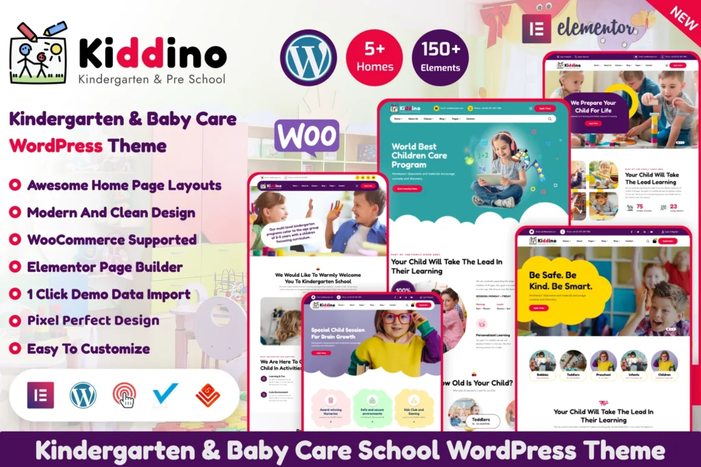 Kiddino Kids & Kindergarten WordPress Theme