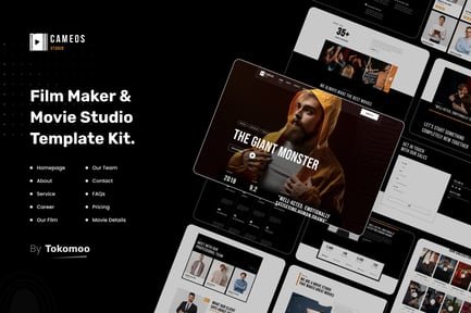 Cameos Film Maker & Movie Studio Elementor Template Kit
