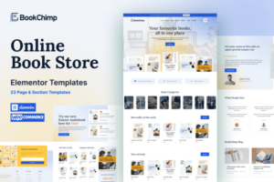 BookChimp Online Book Store Website Elementor Template Kit