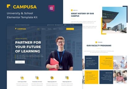 Campusa University & School Elementor Template Kit