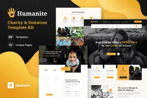 Humanite Charity & Donation Elementor Template Kit