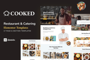 Cooked Catering & Restaurant Website Elementor Template Kit