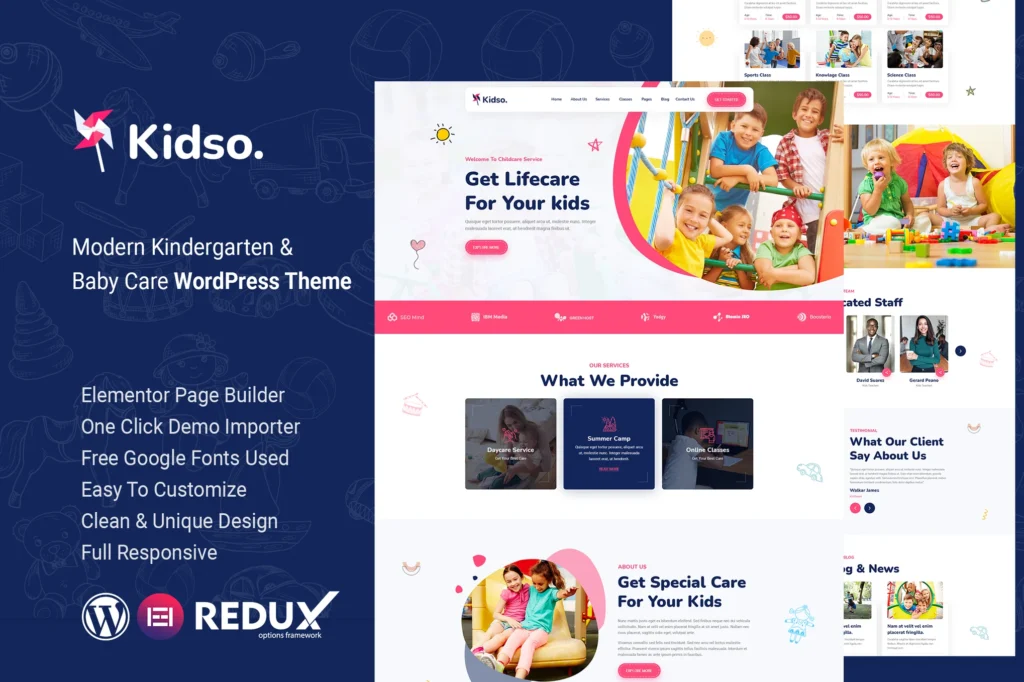 Kidso Modern Kindergarten WordPress Theme