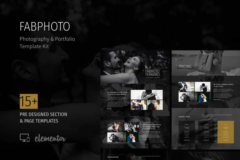 FabPhoto Photography and Portfolio Template Kit