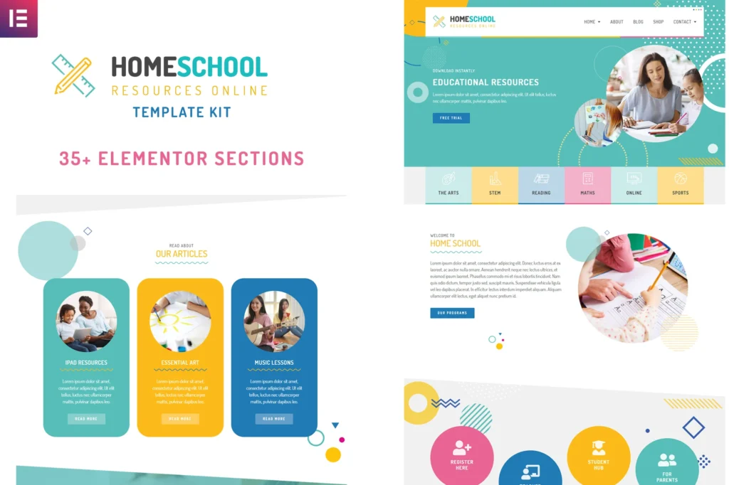 Home School Premium Elementor Template Kit