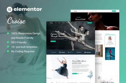 Croise Ballet & Dance School Elementor Pro Template Kit