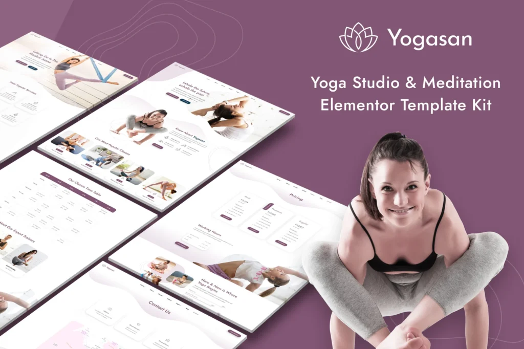 Yogasan Yoga Studio & Meditation Elementor Template Kit