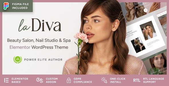 La Diva Beauty Salon & Spa WordPress Theme