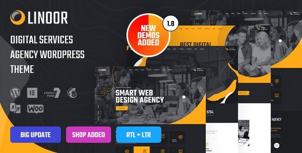 Linoor Digital Agency Services WordPress Theme