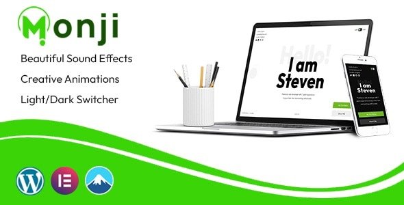 Monji Personal Portfolio WordPress Theme