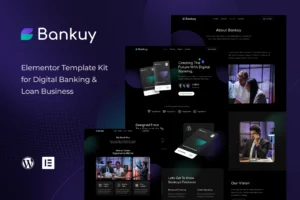 Bankuy Digital Banking & Business Loan Elementor Template Kit