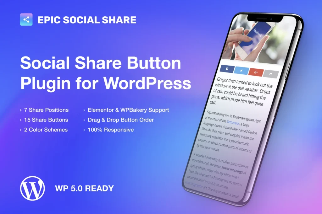 Epic Social Share Button for WordPress