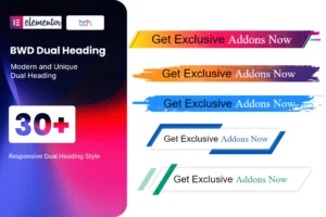BWD Dual Heading Addon for Elementor