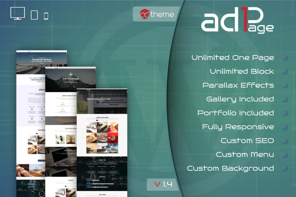 Parallax One Page Builder WordPress Plugin