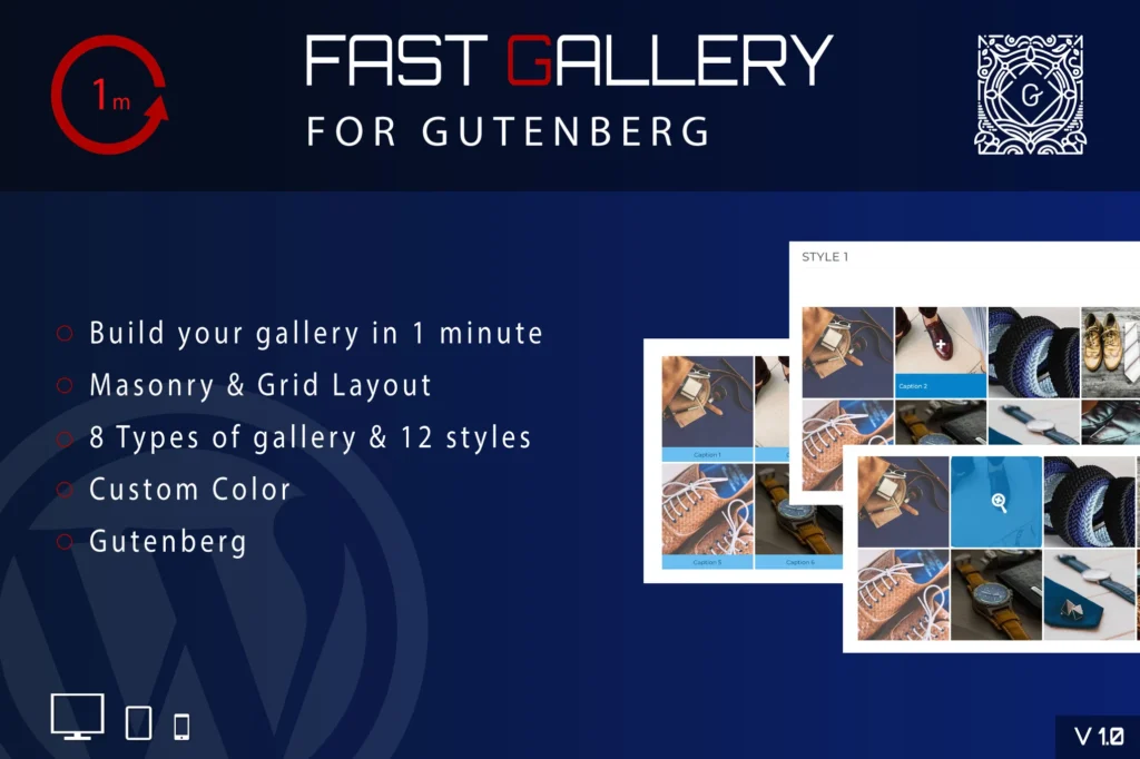 Fast Gallery for Gutenberg WordPress Plugin