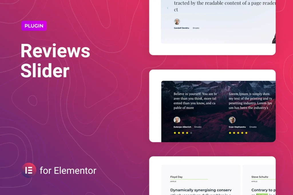 Reviews Slider for Elementor