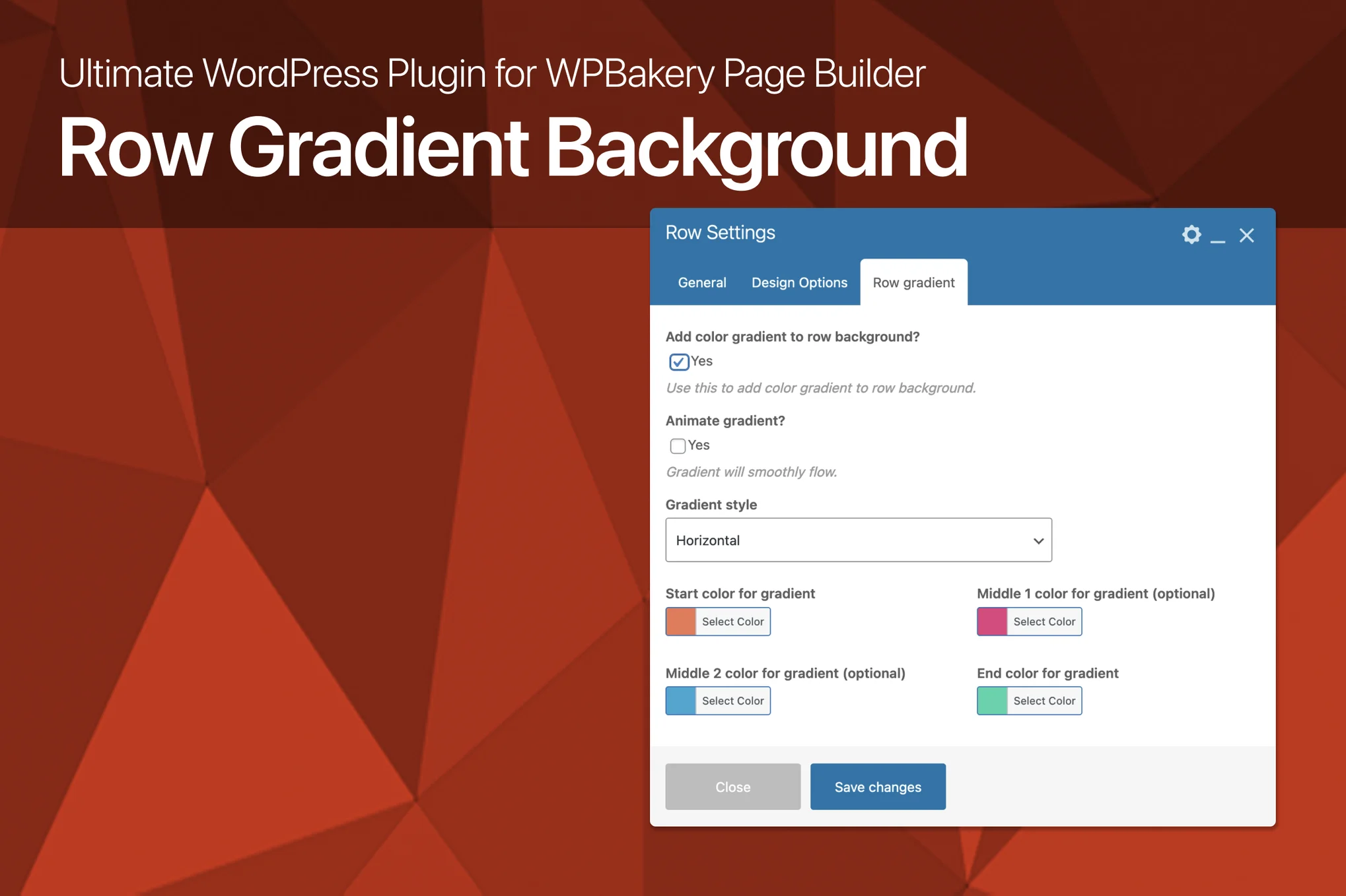Row Gradient Background for WPBakery Page Builder