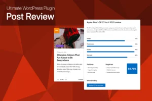 Ultimate Post Review WordPress Rating/Reviews