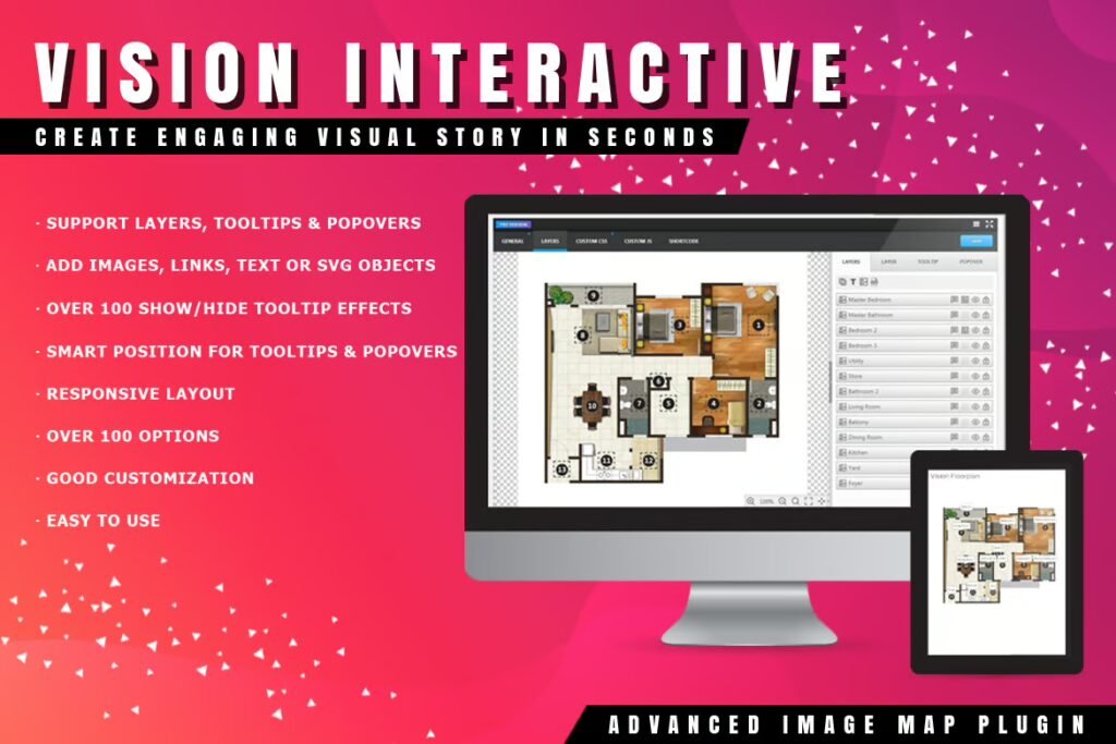 Vision Interactive Image Map for WordPress