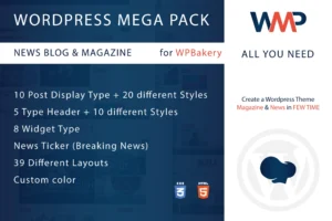 Wordpress Mega Pack for WPBakery, News Blog