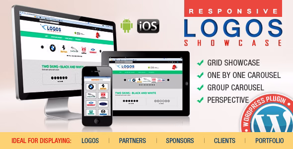 WordPress Logos Showcase Grid and Carousel