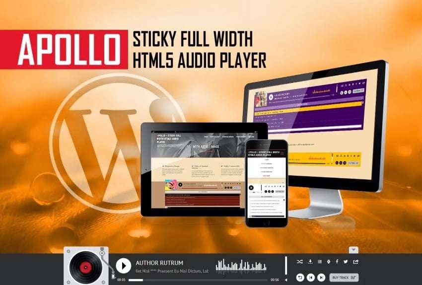 Sticky Full Width Radio Player WordPress Plugin