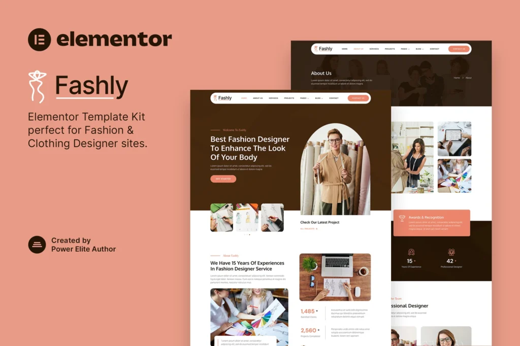 Fashly Fashion & Clothing Designer Elementor Template Kit